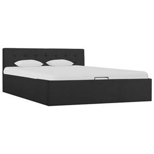 vidaXL Bedframe met hydraulische opslag stof donkergrijs 140x200 cm