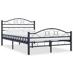 VidaXL Bedframe staal zwart 120x200 cm