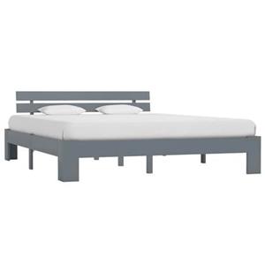 VidaXL Bedframe massief grenenhout grijs 180x200 cm