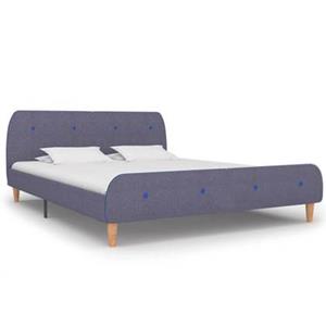 vidaXL Bedframe stof lichtgrijs 160x200 cm