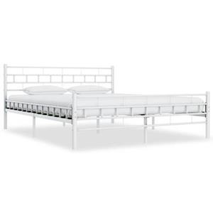 VidaXL Bedframe metaal wit 200x200 cm