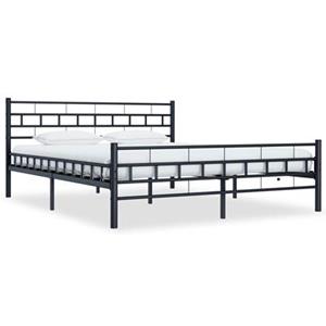 VidaXL Bedframe staal zwart 200x200 cm