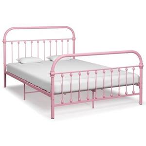 VidaXL Bedframe metaal roze 140x200 cm