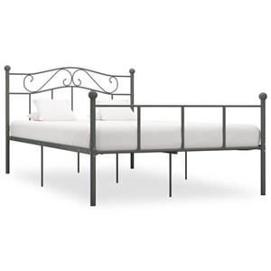 VidaXL Bedframe metaal grijs 140x200 cm