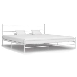 vidaXL Bedframe metaal wit 180x200 cm