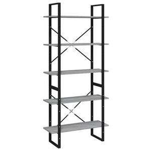 VidaXL Boekenkast 80x30x175 cm bewerkt hout grijs sonoma