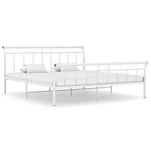 VidaXL Bedframe metaal wit 180x200 cm