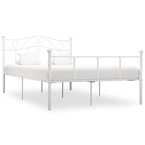 VidaXL Bedframe metaal wit 140x200 cm