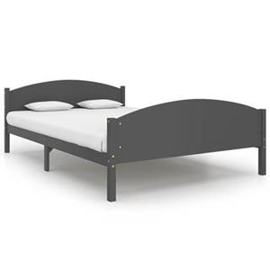 VidaXL Bedframe massief grenenhout donkergrijs 140x200 cm