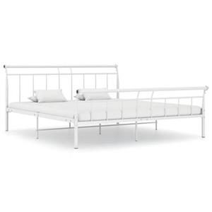 VidaXL Bedframe metaal wit 160x200 cm