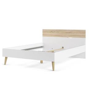 ebuy24 Bett »Napoli Bett 140 x 190 cm Dekor in Weiß und Eiche.«