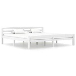 VidaXL Bedframe massief grenenhout wit 200x200 cm