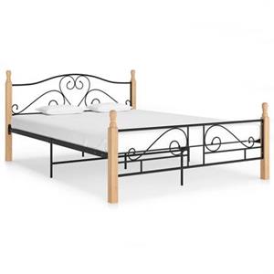 VidaXL Bedframe metaal zwart 160x200 cm