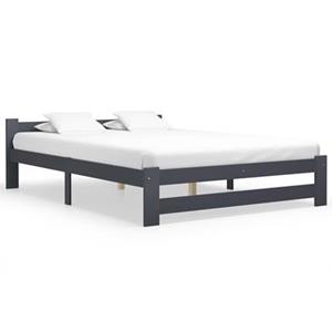 VidaXL Bedframe massief grenenhout donkergrijs 180x200 cm