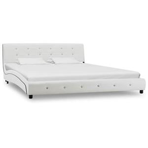 VidaXL Bedframe kunstleer wit 160x200 cm