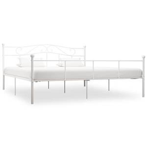 VidaXL Bedframe metaal wit 180x200 cm