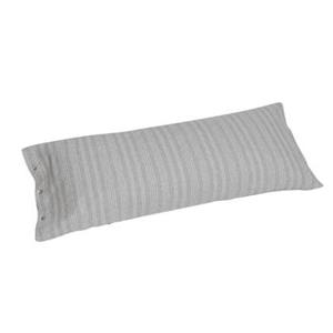 Yumeko kussensloop velvet flanel grey/white stripe 40x80