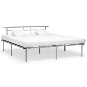 VidaXL Bedframe metaal grijs 200x200 cm