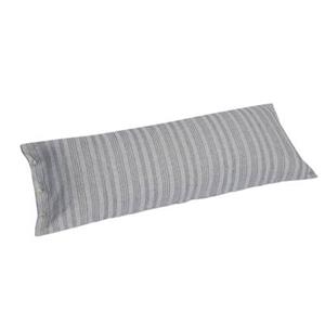 Yumeko kussensloop velvet flanel grey/blue stripe 40x80