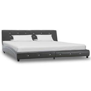 VidaXL Bedframe kunstleer grijs 180x200 cm