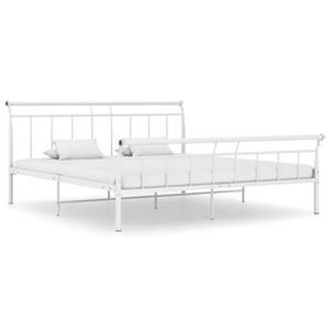 VidaXL Bedframe metaal wit 200x200 cm