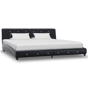 VidaXL Bedframe kunstleer zwart 180x200 cm