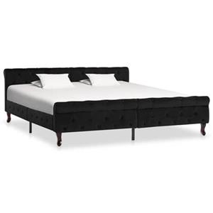 VidaXL Bedframe fluweel zwart 180x200 cm
