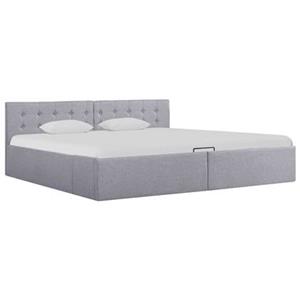 VidaXL Bedframe met hydraulische opslag stof lichtgrijs 180x200 cm