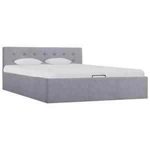 VidaXL Bedframe met hydraulische opslag stof lichtgrijs 140x200 cm