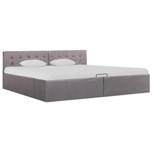 VidaXL Bedframe met hydraulische opslag stof taupe 180x200 cm