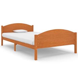 VidaXL Bedframe massief grenenhout honingbruin 120x200 cm