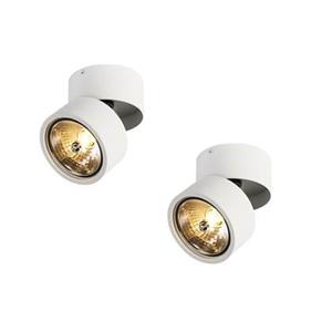 QAZQA Spot Go Nine tubo - Wit - Industrieel - D 120mm