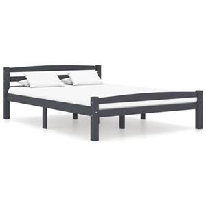 VidaXL Bedframe massief grenenhout donkergrijs 120x200 cm