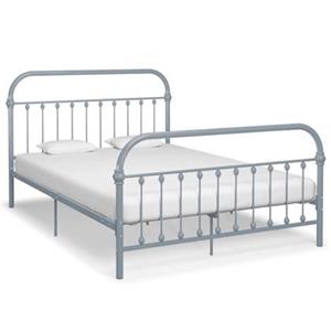 VidaXL Bedframe metaal grijs 160x200 cm