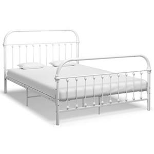 VidaXL Bedframe metaal wit 140x200 cm