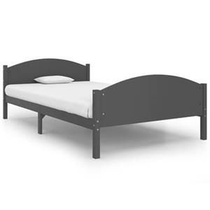 VidaXL Bedframe massief grenenhout donkergrijs 120x200 cm