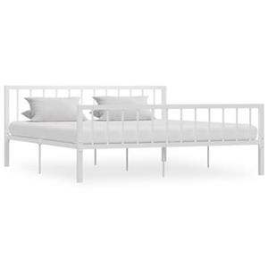 VidaXL Bedframe metaal wit 180x200 cm