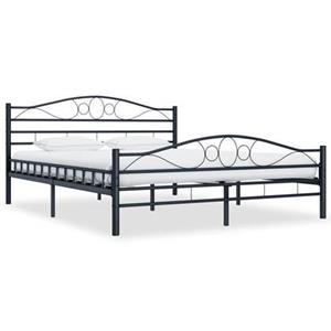 VidaXL Bedframe staal zwart 200x200 cm