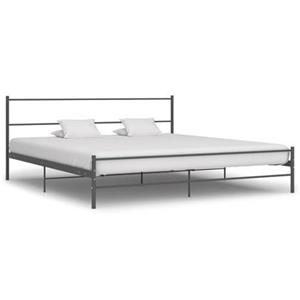 VidaXL Bedframe metaal grijs 200x200 cm