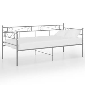 vidaxl Slaapbankframe metaal grijs 90x200 cm