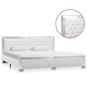 VidaXL Bedframe kunstleer wit 180x200 cm