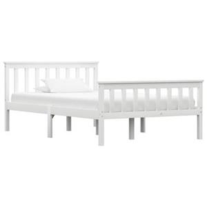 vidaXL Bedframe massief grenenhout wit 120x200 cm