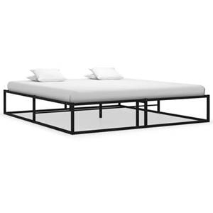 vidaXL Bedframe metaal zwart 160x200 cm