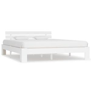 VidaXL Bedframe massief grenenhout wit 180x200 cm