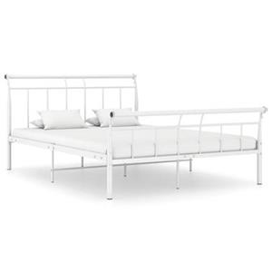 VidaXL Bedframe metaal wit 140x200 cm