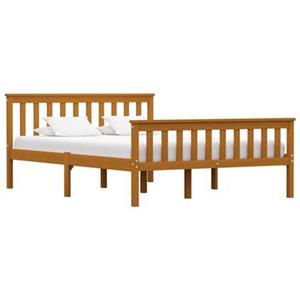 VidaXL Bedframe massief grenenhout honingbruin 140x200 cm