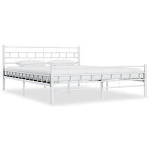 VidaXL Bedframe metaal wit 140x200 cm