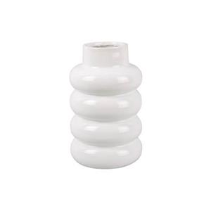 Present time Vase Bobbly Glazed ceramic large white