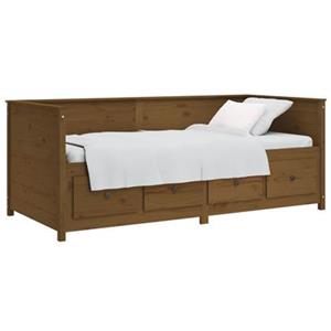 VidaXL Slaapbank 100 x 200 cm massief grenenhout honingbruin