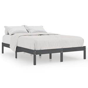 VidaXL Bedframe massief grenenhout grijs 160x200 cm